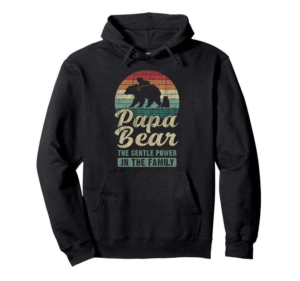 Papa Bear 2 Cubs 2 Children Dad Hoodie - Casual Everyday Wear for Adults - T-Shirt, Sweatshirt, Hoodie