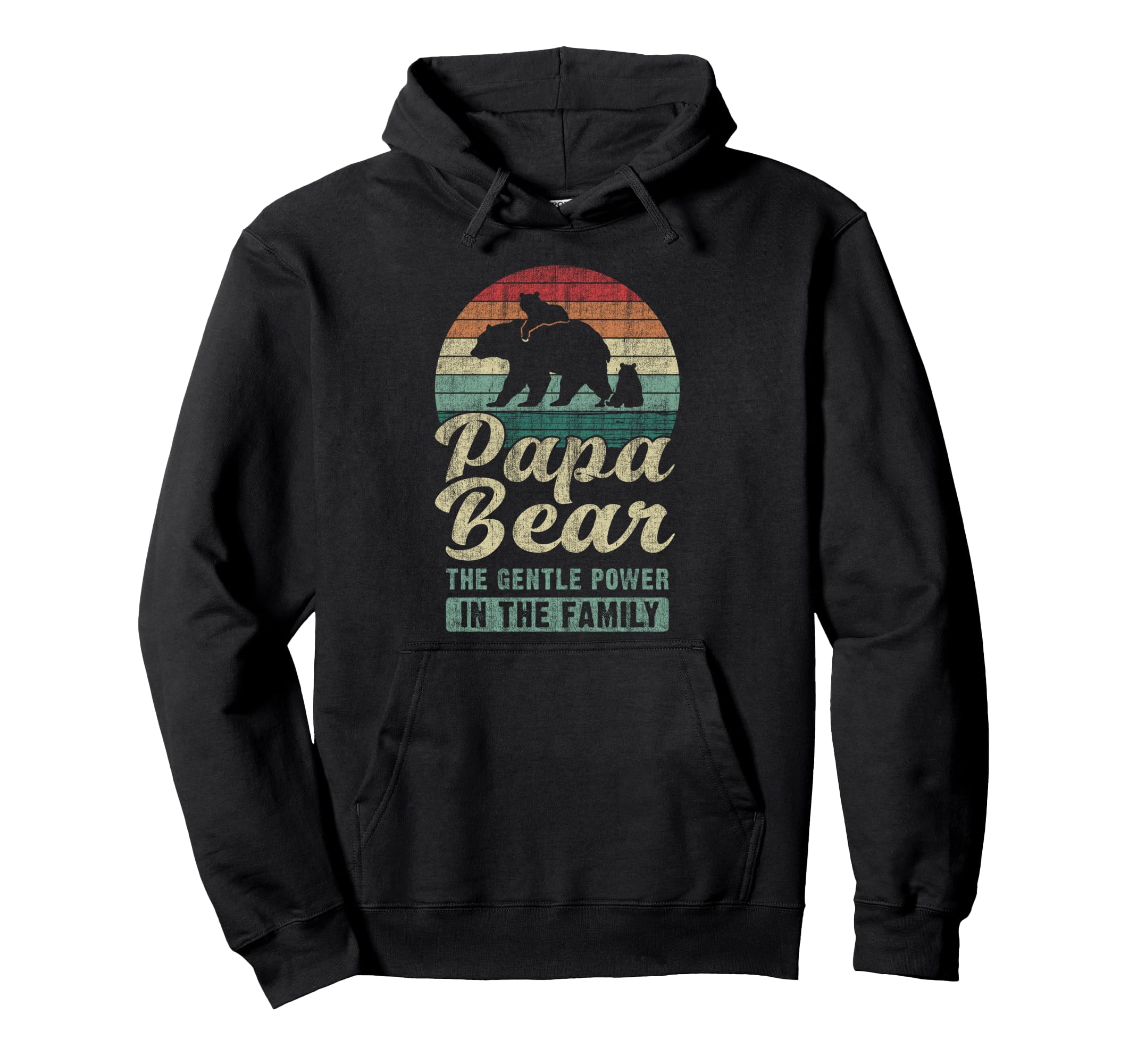 Papa Bear 2 Cubs 2 Children Dad Hoodie - Casual Everyday Wear for Adults - T-Shirt, Sweatshirt, Hoodie