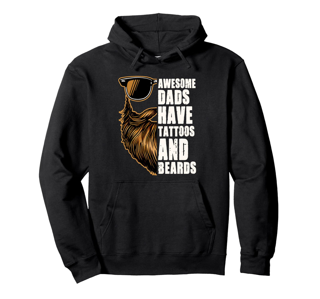 Bearded Dad Fathers Day Awesome Dads Hoodie - Graphic Print for Adults - T-Shirt, Sweatshirt, Hoodie