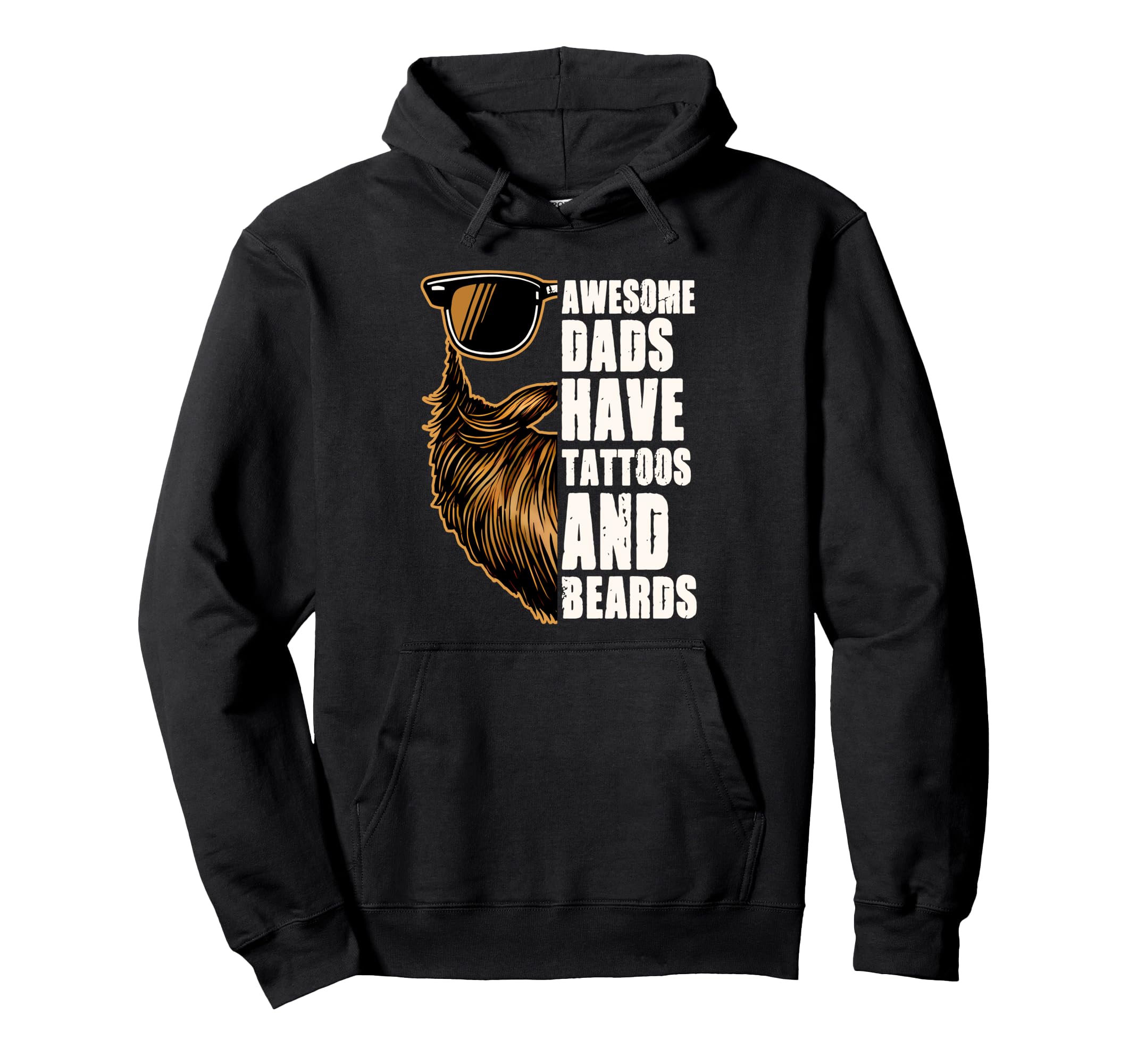 Bearded Dad Fathers Day Awesome Dads Hoodie - Graphic Print for Adults - T-Shirt, Sweatshirt, Hoodie