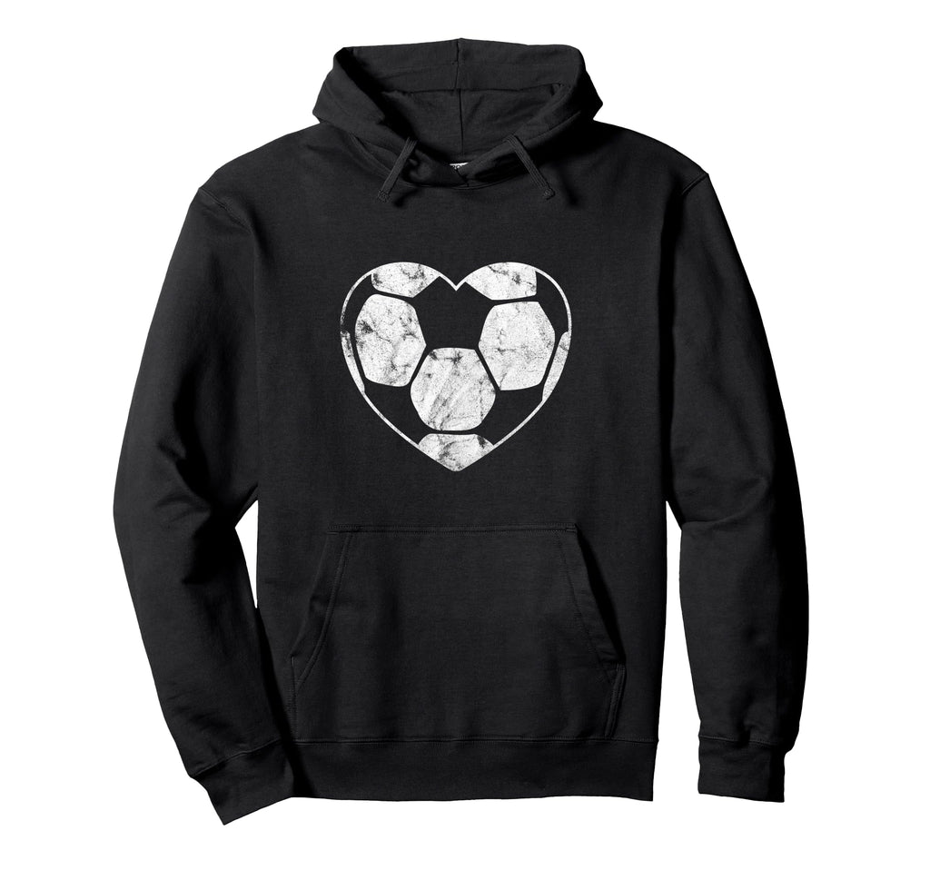 Soccer Ball Heart Shape Mom Parent Fan Hoodie - Fun Novelty Design Unisex - T-Shirt, Sweatshirt, Hoodie