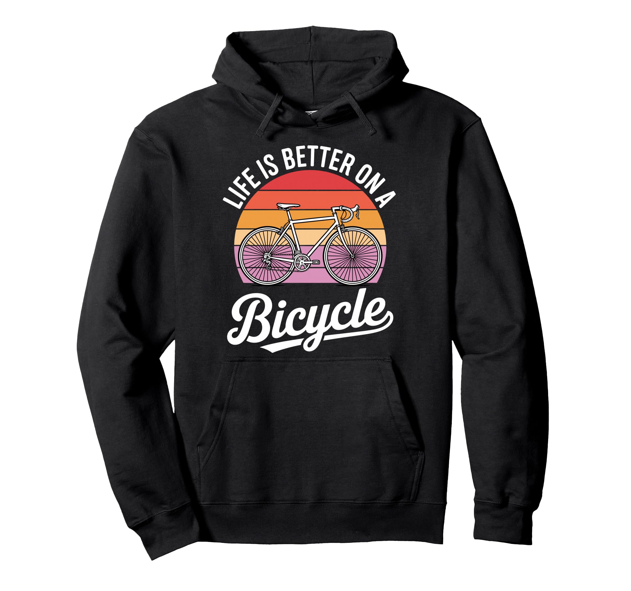 Funny Cycling Art Road Bike Rider Hoodie - Novelty Apparel for Adults - T-Shirt, Sweatshirt, Hoodie