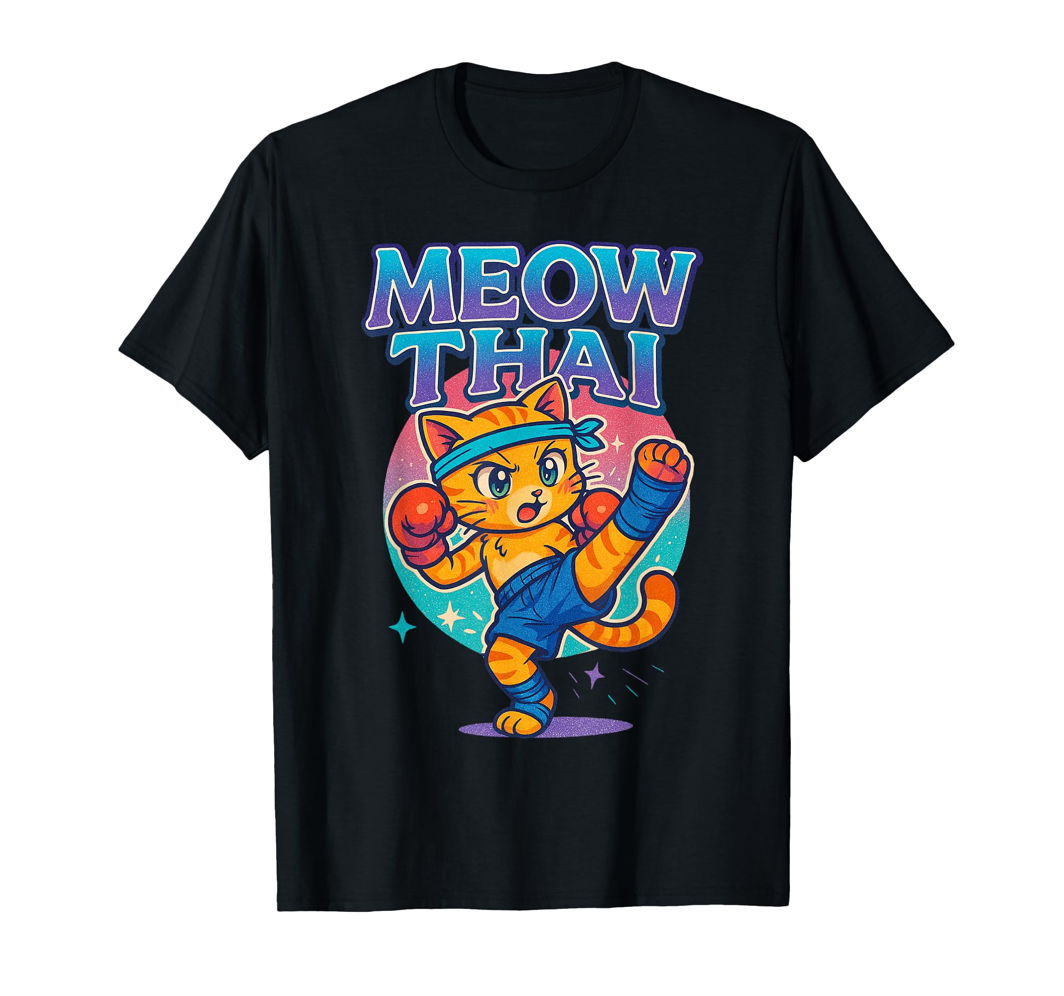 Funny Meow Thai Muay Thai Cat Fighter T-Shirt - Novelty Apparel Men Women - T-Shirt, Sweatshirt, Hoodie