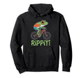 Funny Frog Cycling Cyclist Bicycle Bike Hoodie - Trendy Graphic Men Women - T-Shirt, Sweatshirt, Hoodie