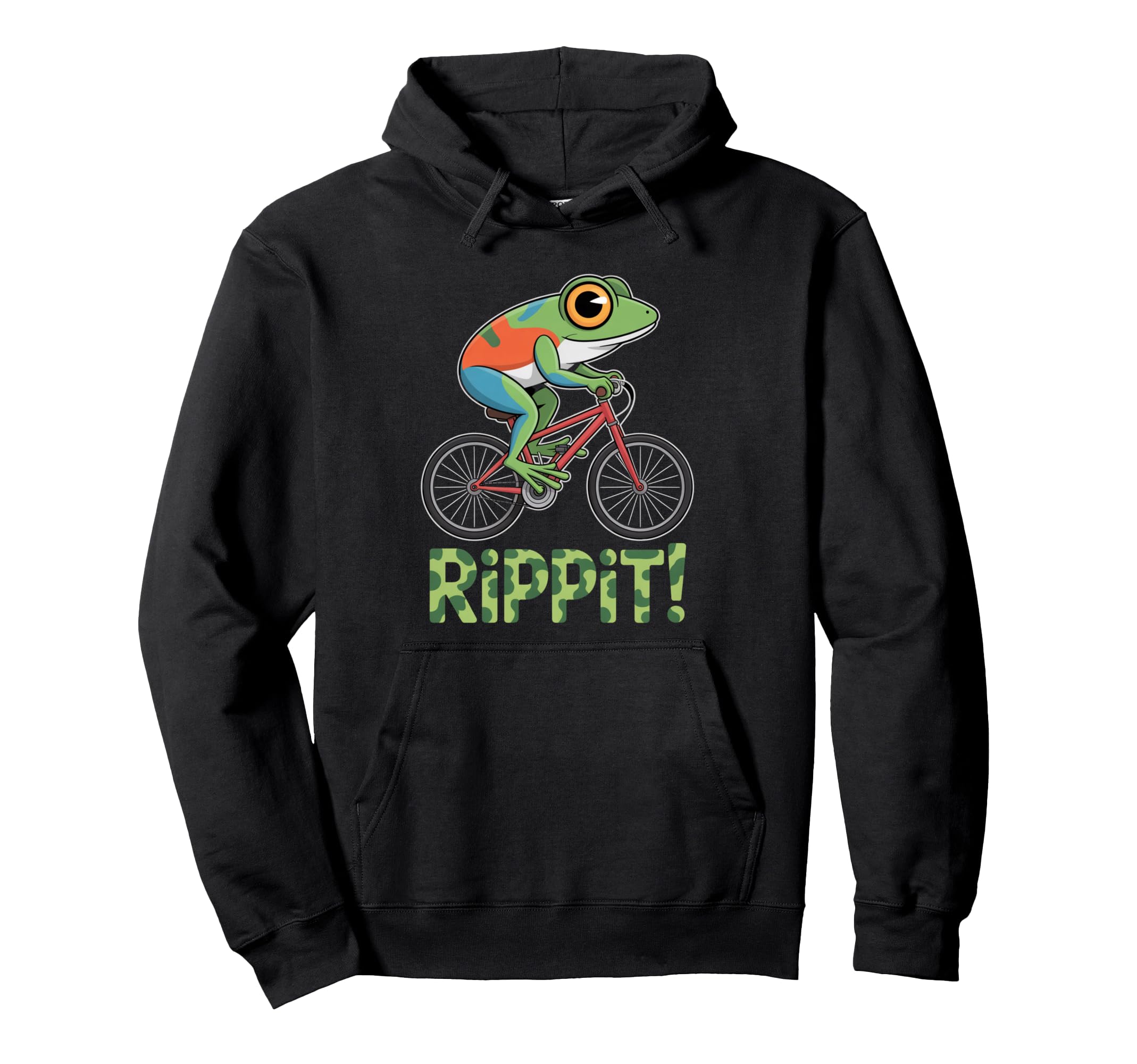 Funny Frog Cycling Cyclist Bicycle Bike Hoodie - Trendy Graphic Men Women - T-Shirt, Sweatshirt, Hoodie