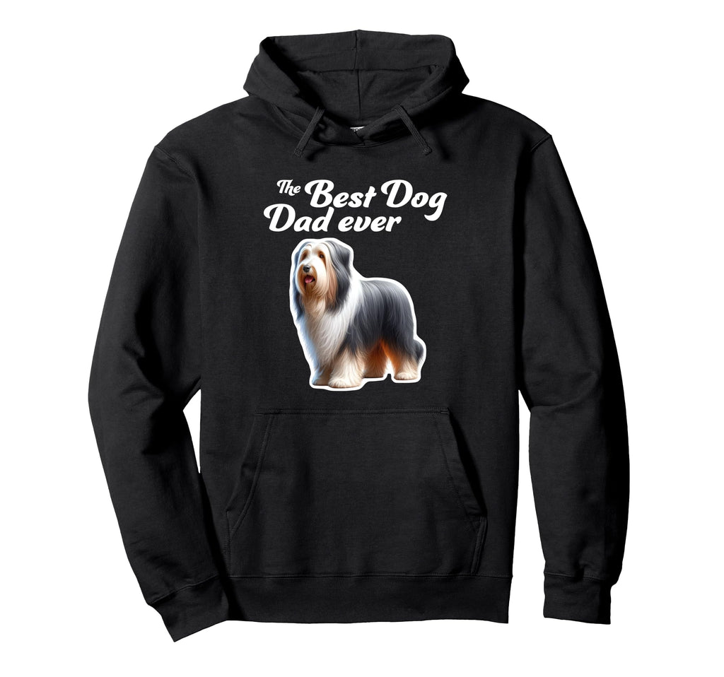 Best Dog Dad Ever Bearded Collie Hoodie - Custom Art Print Men Women - T-Shirt, Sweatshirt, Hoodie