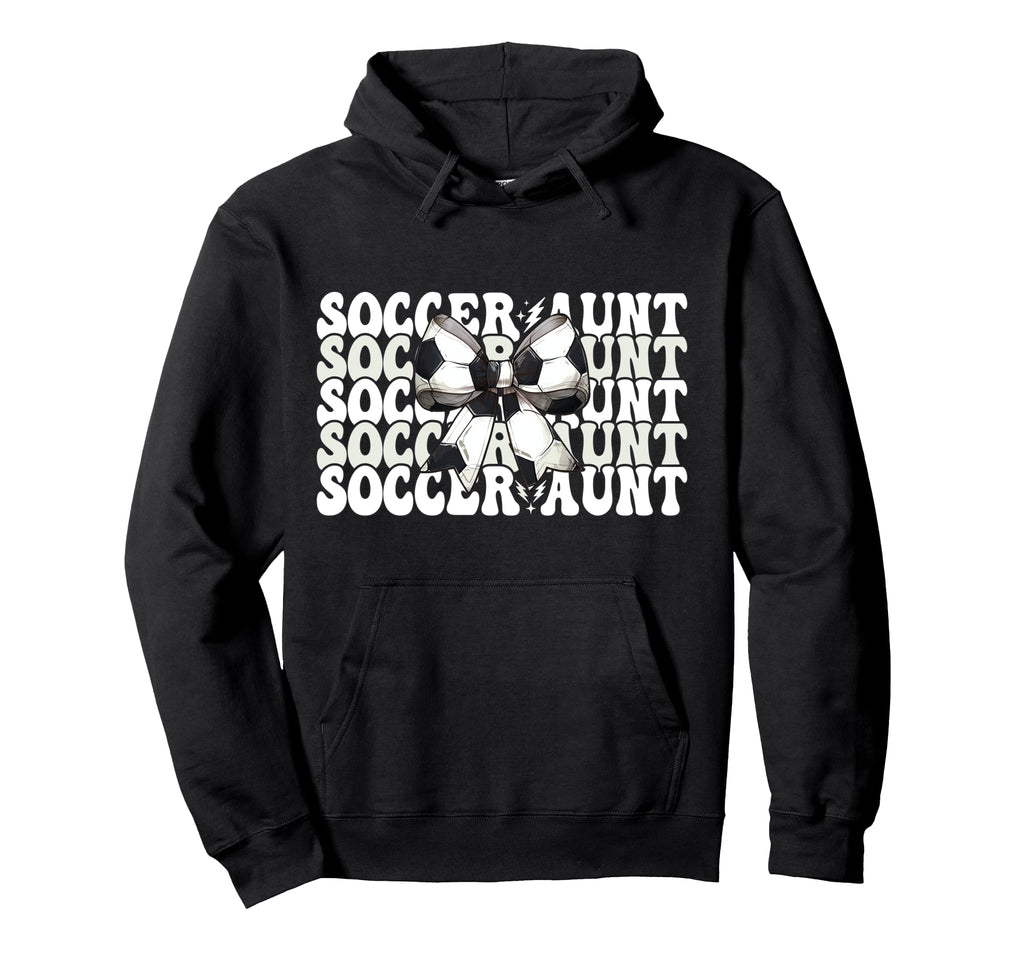 Womens Coquette Bow Ribbon Soccer Hoodie - Unique Graphic for Adults - T-Shirt, Sweatshirt, Hoodie