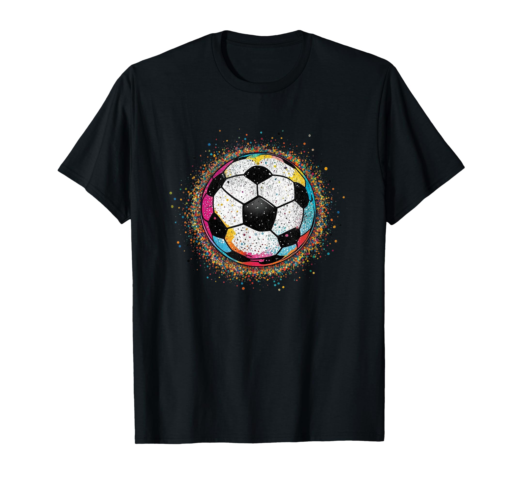 Colorful Soccer Ball Fan Soccer T-Shirt - Casual Everyday Wear for Adults - T-Shirt, Sweatshirt, Hoodie