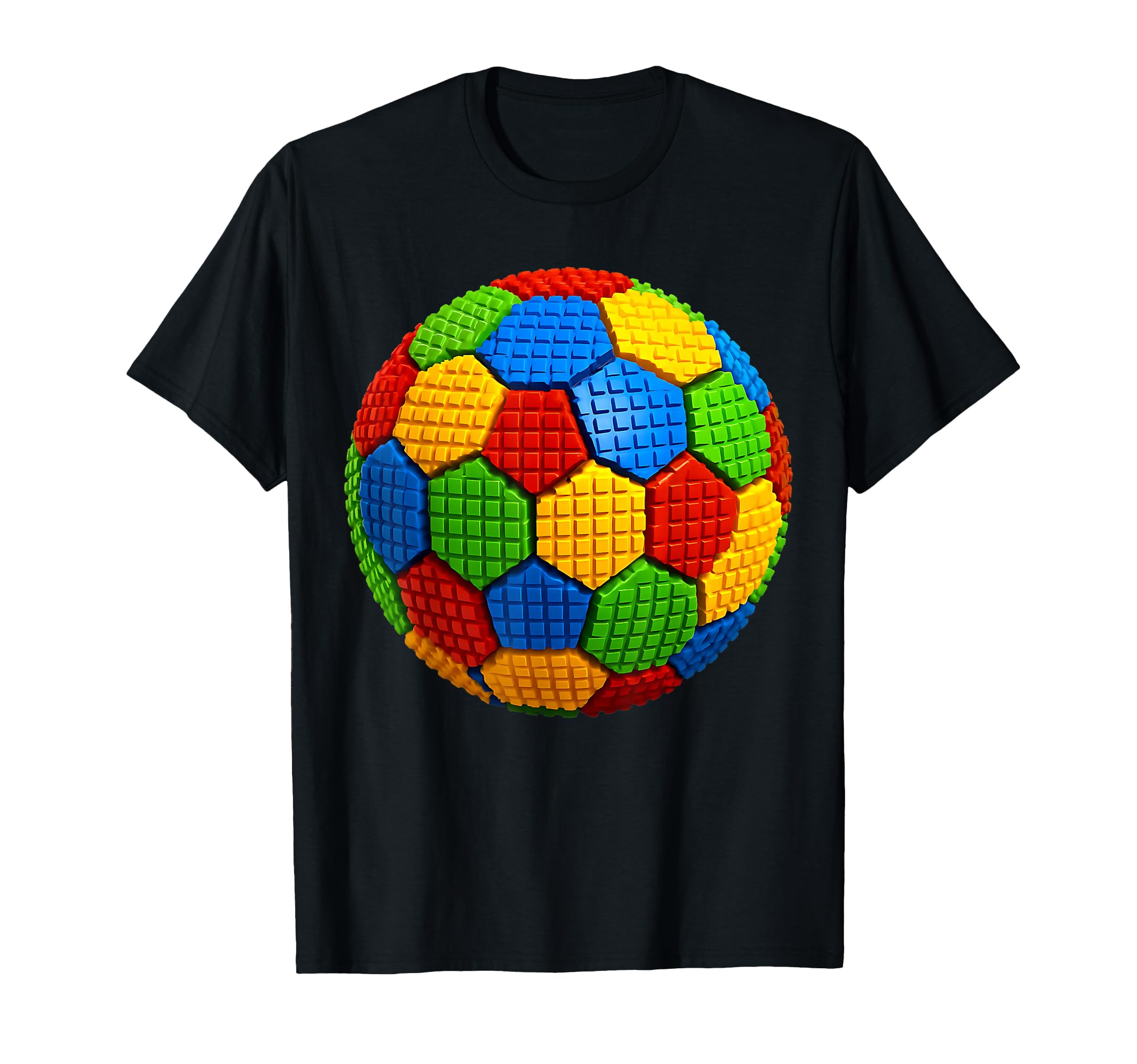 Building Brick Blocks Soccer Fan T-Shirt - Casual Everyday Wear Unisex - T-Shirt, Sweatshirt, Hoodie