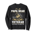 Veteran Papa Bear Dad Usa Flag 4Th Sweatshirt - Custom Art Print Unisex - T-Shirt, Sweatshirt, Hoodie