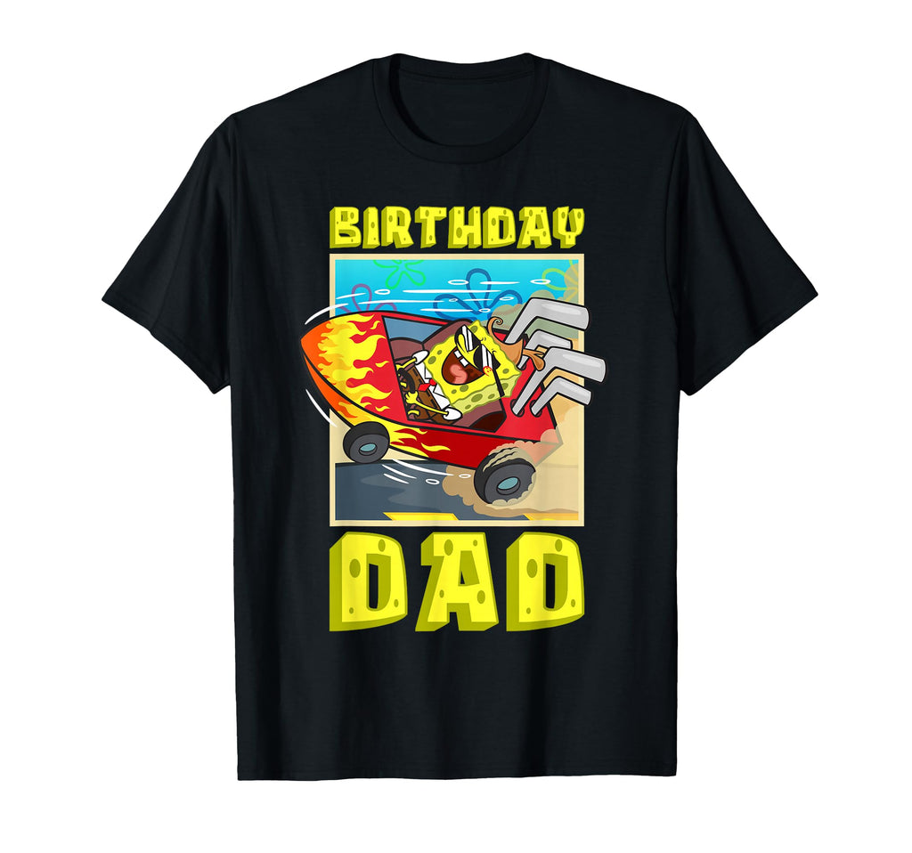 Spongebob Birthday Dad Driving Super T-Shirt - Trendy Graphic for Adults - T-Shirt, Sweatshirt, Hoodie