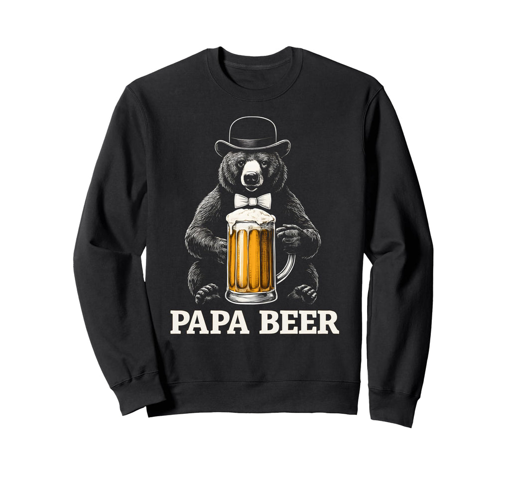 Papa Beer Funny Dad Bear Sweatshirt - Fun Novelty Design for Adults - T-Shirt, Sweatshirt, Hoodie