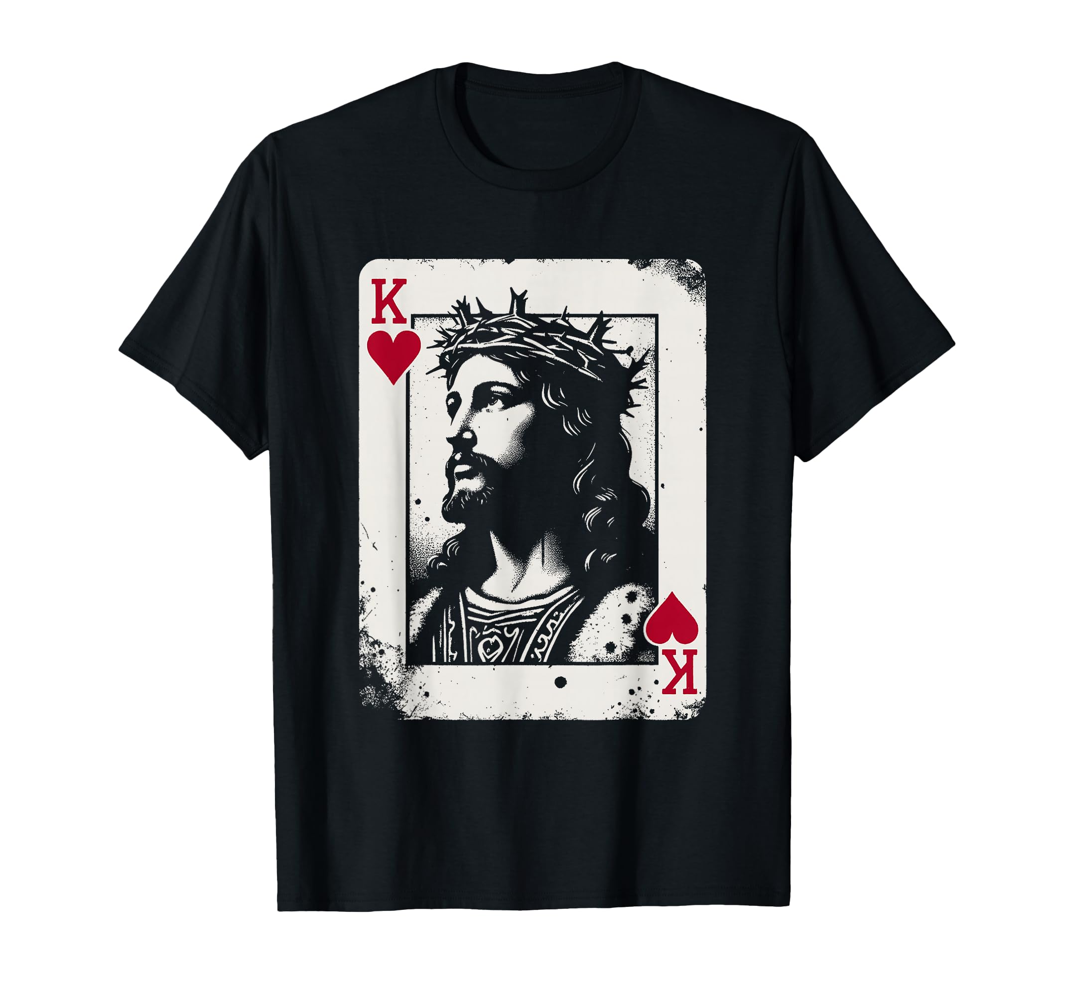 Jesus King Hearts Religious Card Game T-Shirt - Trendy Graphic Men Women - T-Shirt, Sweatshirt, Hoodie