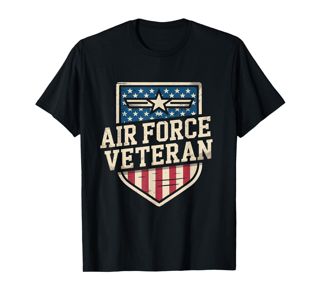 Air Force Veteran Us American Flag Dad T-Shirt - Unique Graphic Men Women - T-Shirt, Sweatshirt, Hoodie