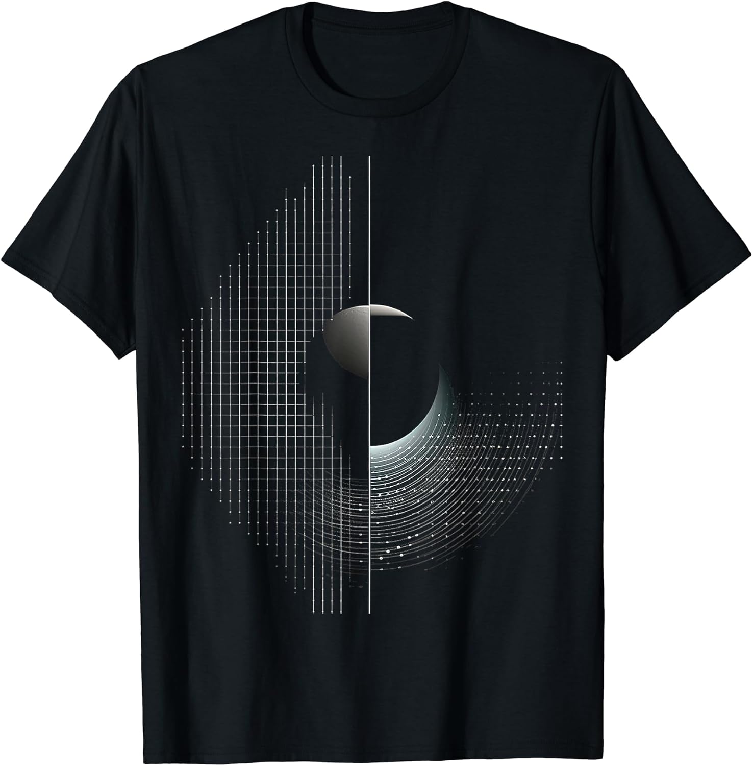 Moon Pixel Art Graphic Geometric Motif - Adult & Kids T-Shirts, Sweatshirts & Hoodies apparel design preview 1