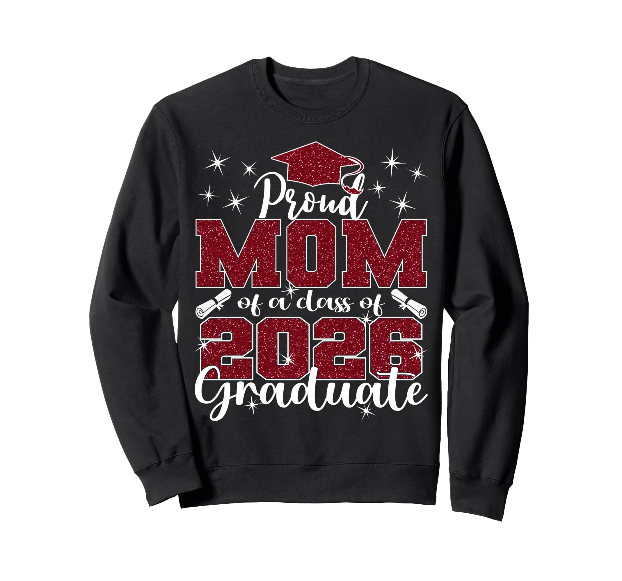 Super Proud Mom 2026 Graduate Sweatshirt - Minimalist Print for Adults - T-Shirt, Sweatshirt, Hoodie