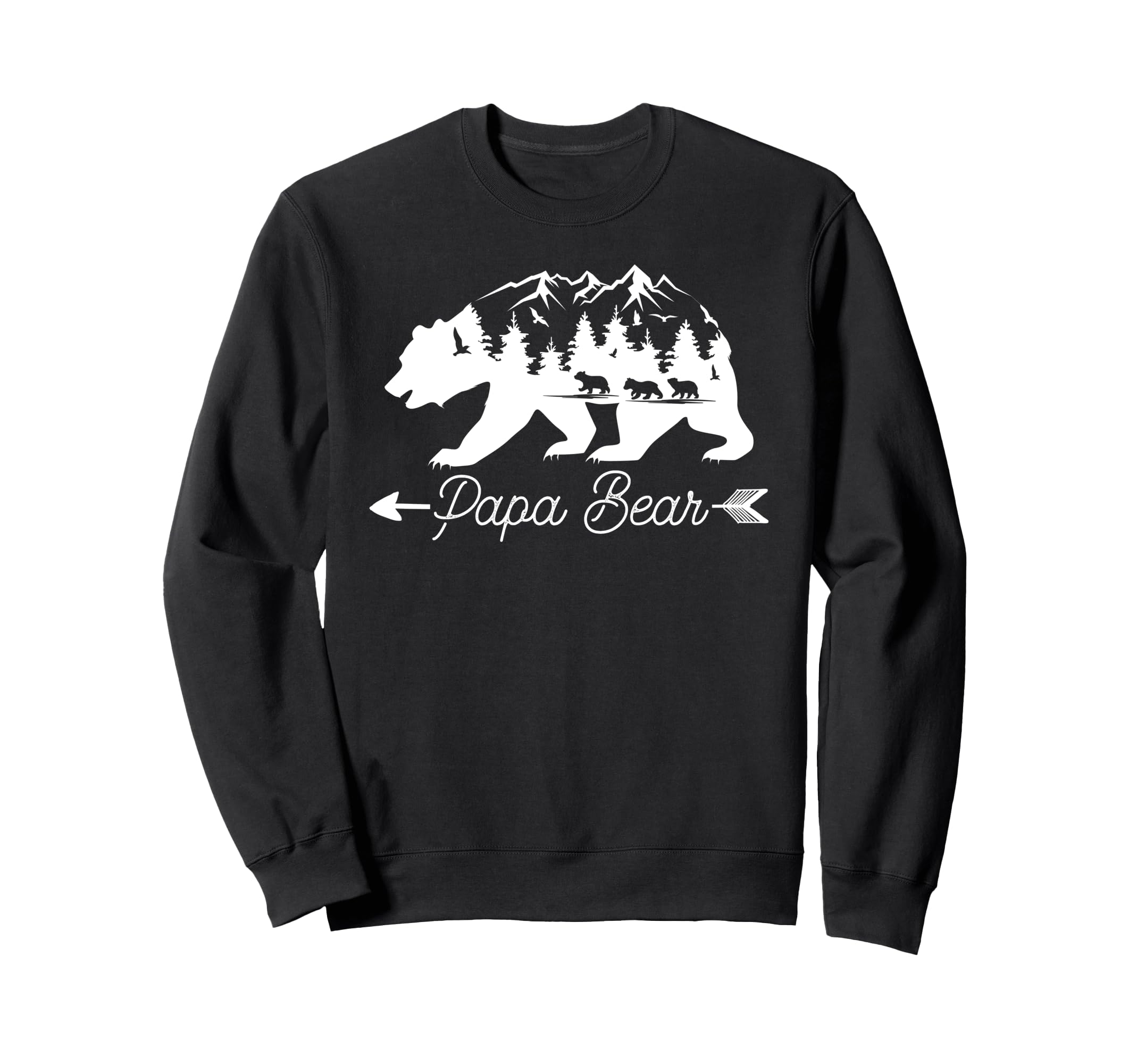Papabear Papa Bear Daddy Dad Sweatshirt - Custom Art Print Men Women - T-Shirt, Sweatshirt, Hoodie