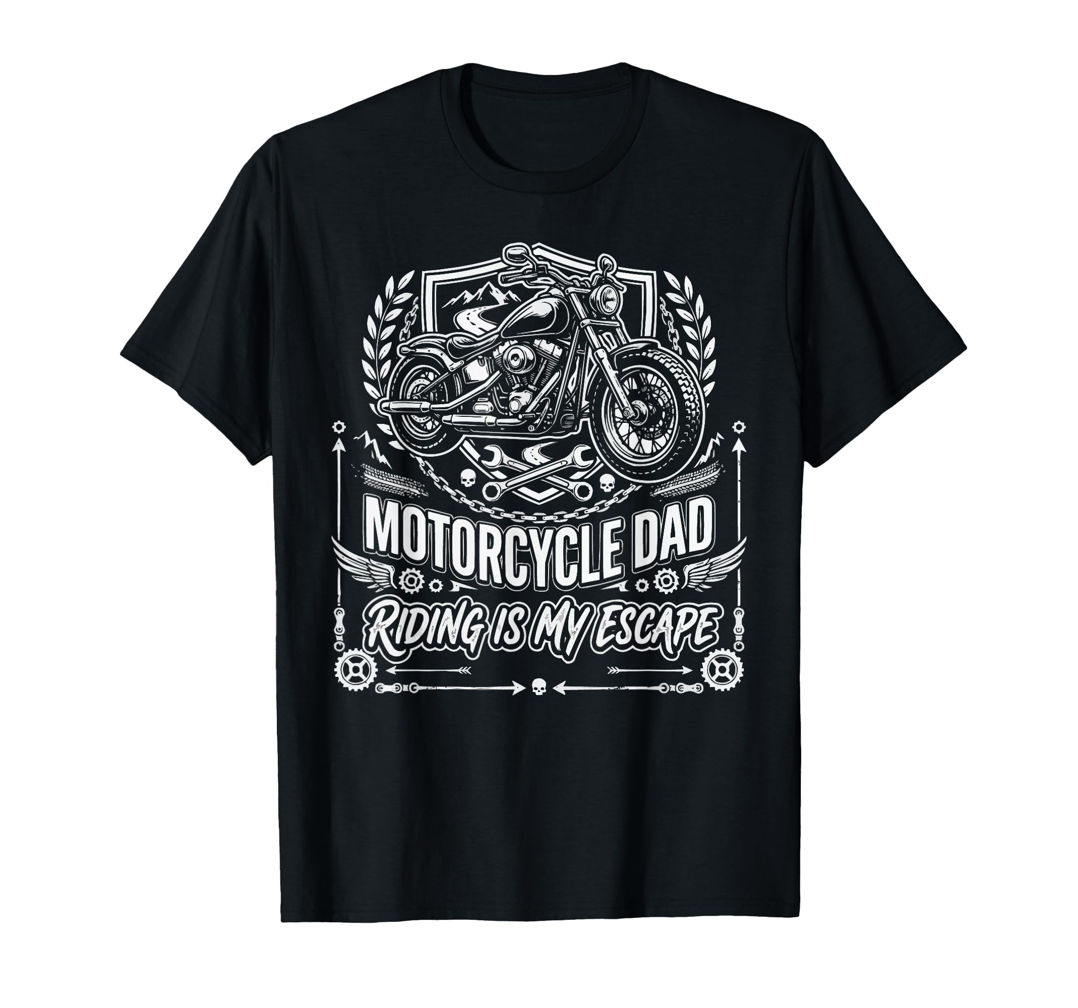 Motorcycle Dad Motorcyle Rider T-Shirt - Fun Novelty Design for Adults - T-Shirt, Sweatshirt, Hoodie