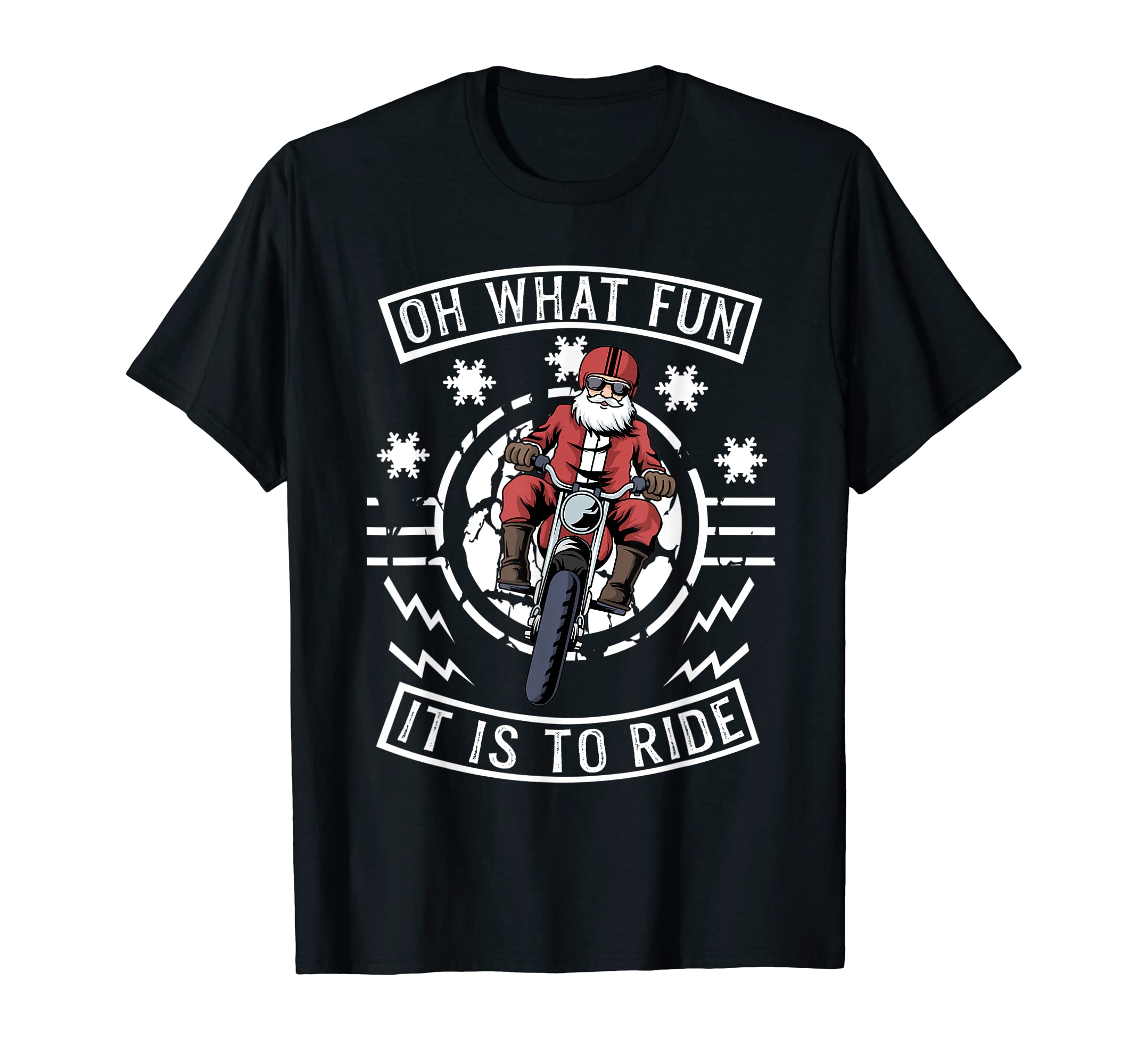 Motorcycle Santa Claus Biker Dad T-Shirt - Custom Art Print for Adults - T-Shirt, Sweatshirt, Hoodie