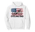 Cycling Dad American Flag Road Bike Hoodie - Minimalist Print Men Women - T-Shirt, Sweatshirt, Hoodie