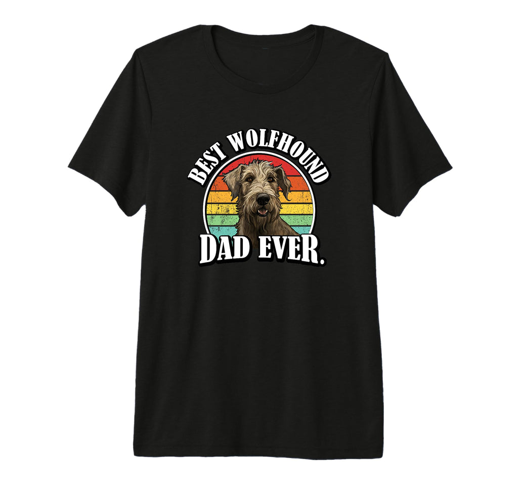 Funny Dad Irish Wolfhound Lover Tri Blend T-Shirt - Streetwear Style Unisex - T-Shirt, Sweatshirt, Hoodie