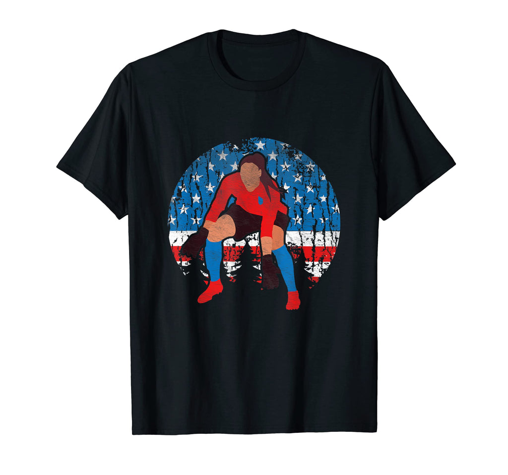 Soccer American Flag Patriotic Usa T-Shirt - Custom Art Print for Adults - T-Shirt, Sweatshirt, Hoodie