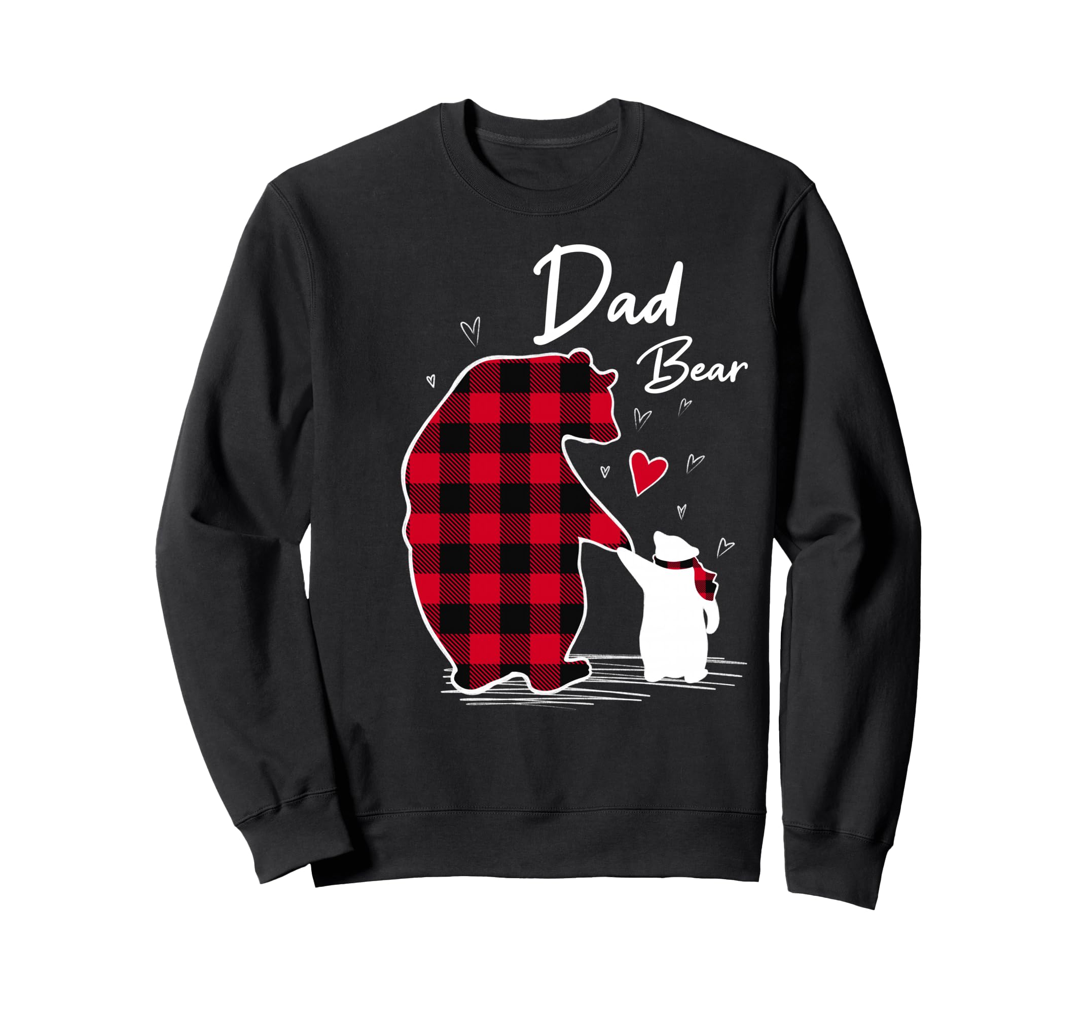 Dad Bear Pajama Red Buffalo Plaid Sweatshirt - Custom Art Print for Adults - T-Shirt, Sweatshirt, Hoodie