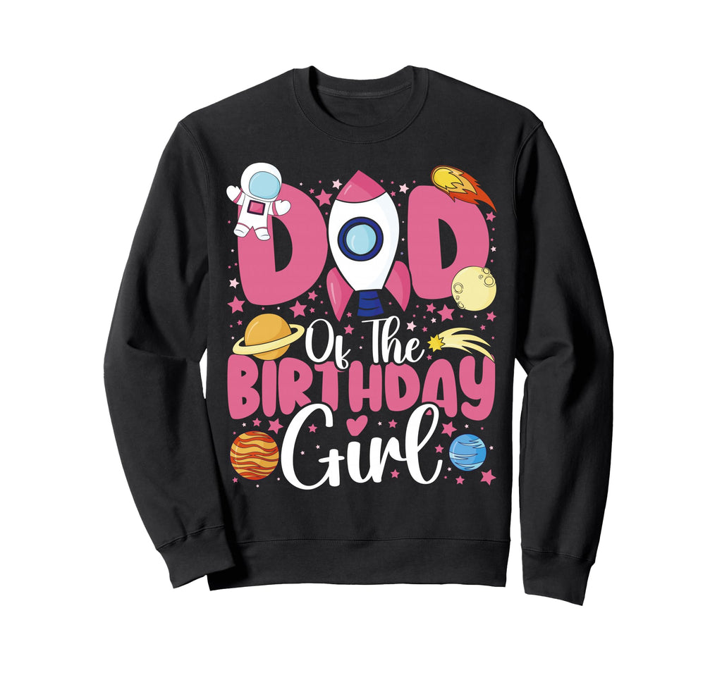 Two Moon Dad Birthday Astronaut Family Sweatshirt - Trendy Graphic Unisex - T-Shirt, Sweatshirt, Hoodie