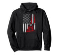 Trucker American Flag Image Truck Driver Hoodie - Aesthetic Graphic Unisex - T-Shirt, Sweatshirt, Hoodie