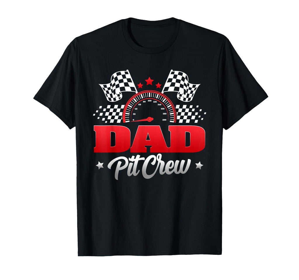 Dad Pit Crew Race Car Birthday T-Shirt - Casual Everyday Wear for Adults - T-Shirt, Sweatshirt, Hoodie
