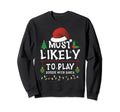 Most Likely To Play Soccer Santa Matching Sweatshirt - Graphic Print Unisex - T-Shirt, Sweatshirt, Hoodie