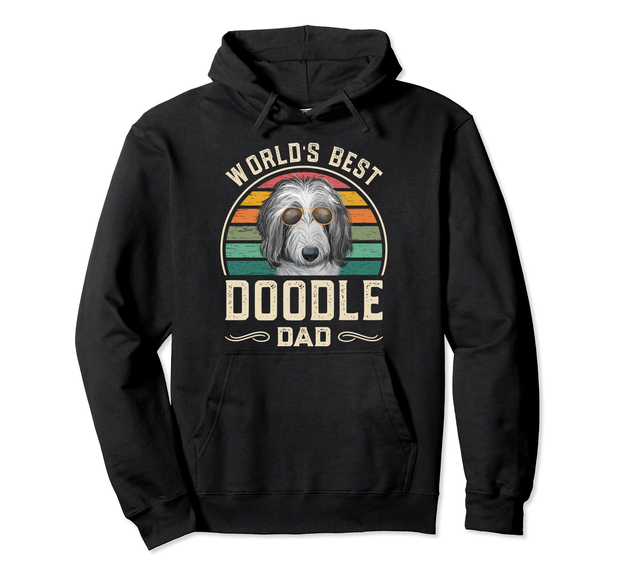 Worlds Best Doodle Dad Sheepadoodle Hoodie - Fun Novelty Design Men Women - T-Shirt, Sweatshirt, Hoodie