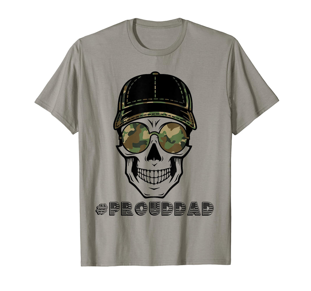 Skull Messy Bun Proud Veteran Dad T-Shirt - Trendy Graphic for Adults - T-Shirt, Sweatshirt, Hoodie