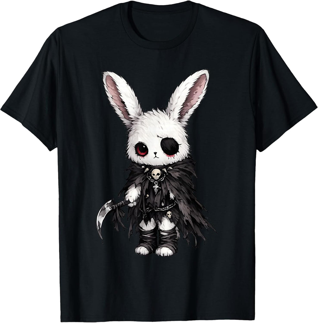 Creepy Cute Kawaii Bunny Horror Aesthetic Goth Rabbit - Adult & Kids T-Shirts, Sweatshirts & Hoodies apparel design preview 1