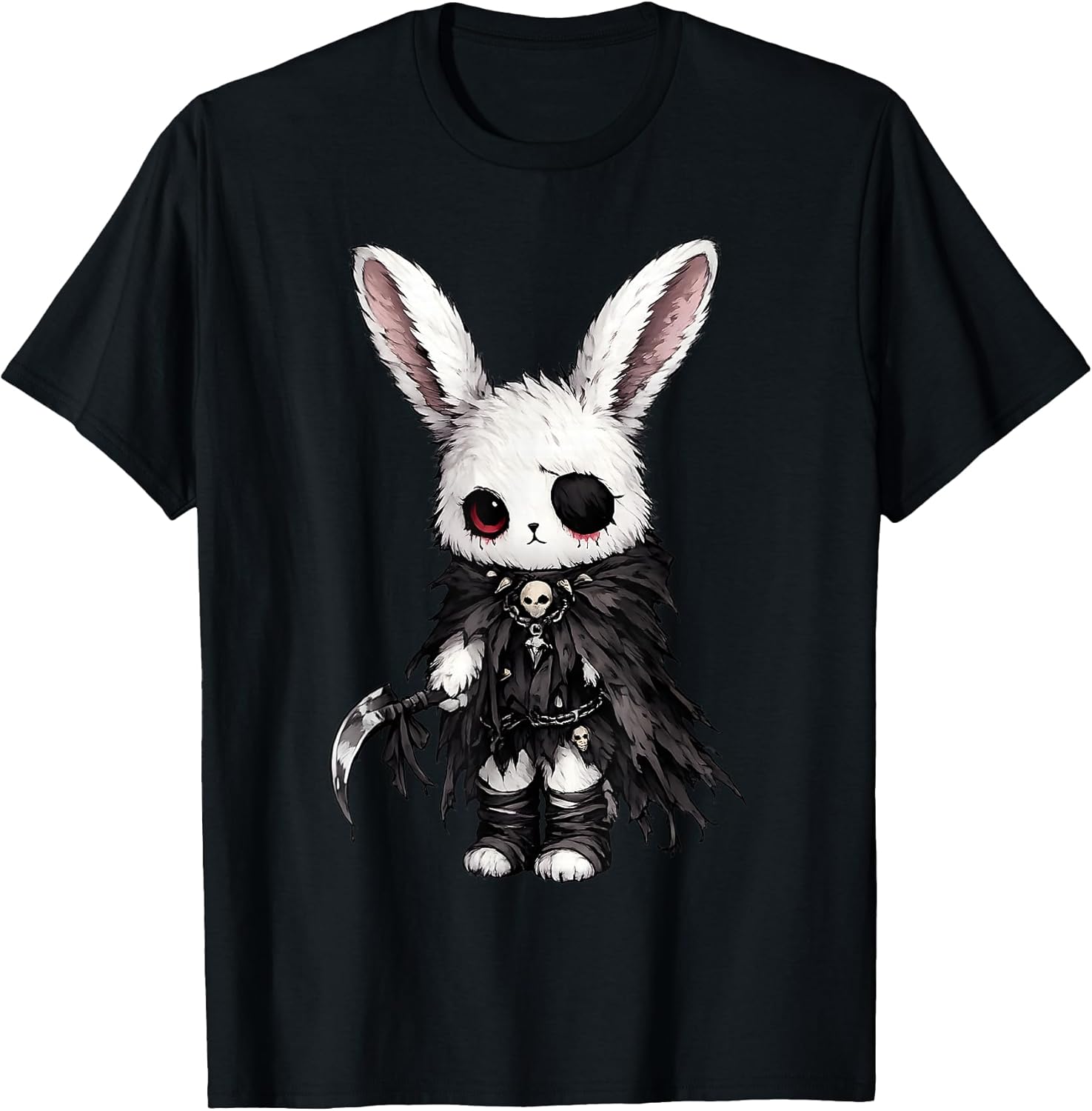 Creepy Cute Kawaii Bunny Horror Aesthetic Goth Rabbit - Adult & Kids T-Shirts, Sweatshirts & Hoodies apparel design preview 1