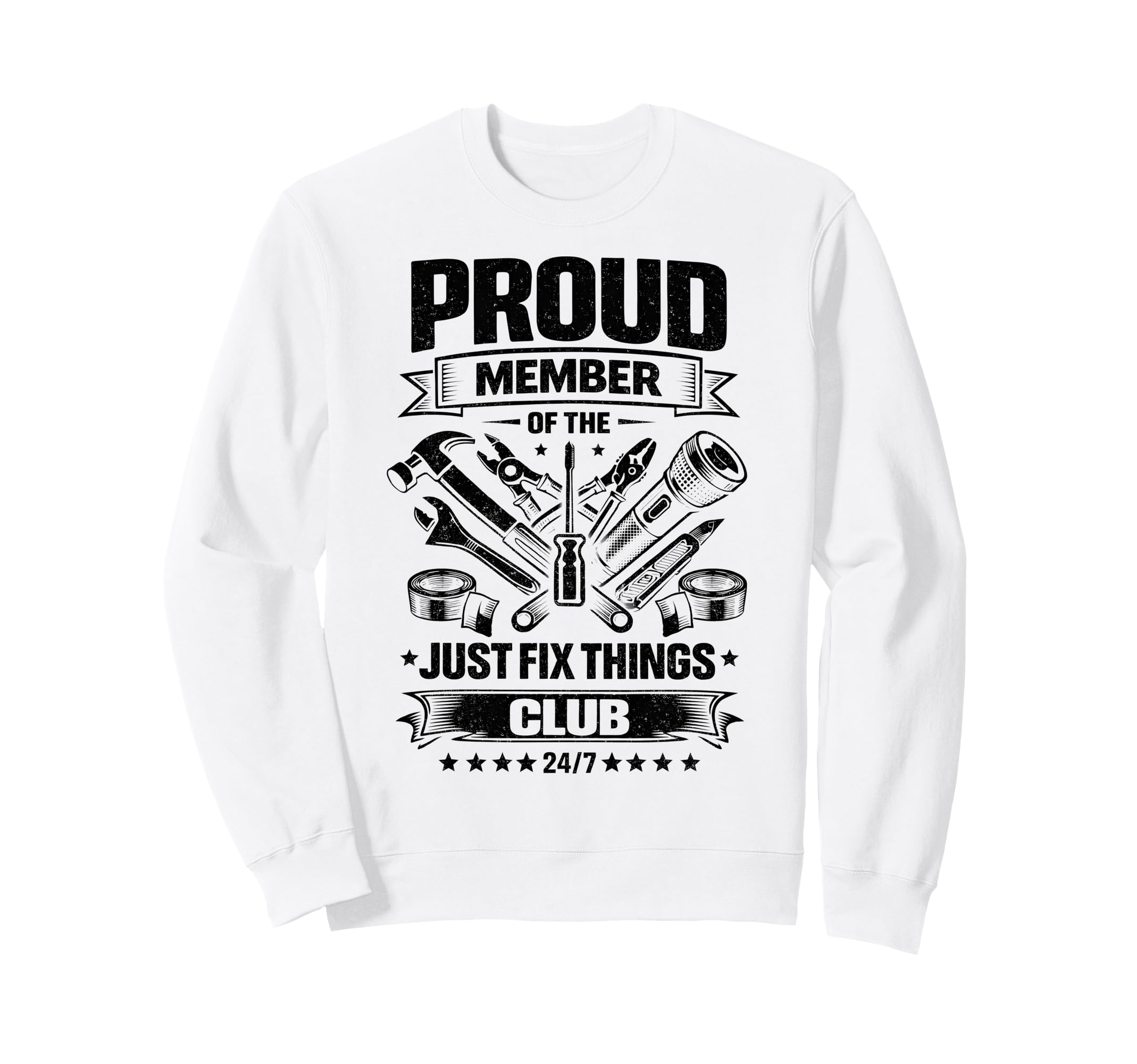 Proud Member Just Fix Things Club Sweatshirt - Minimalist Print Men Women - T-Shirt, Sweatshirt, Hoodie