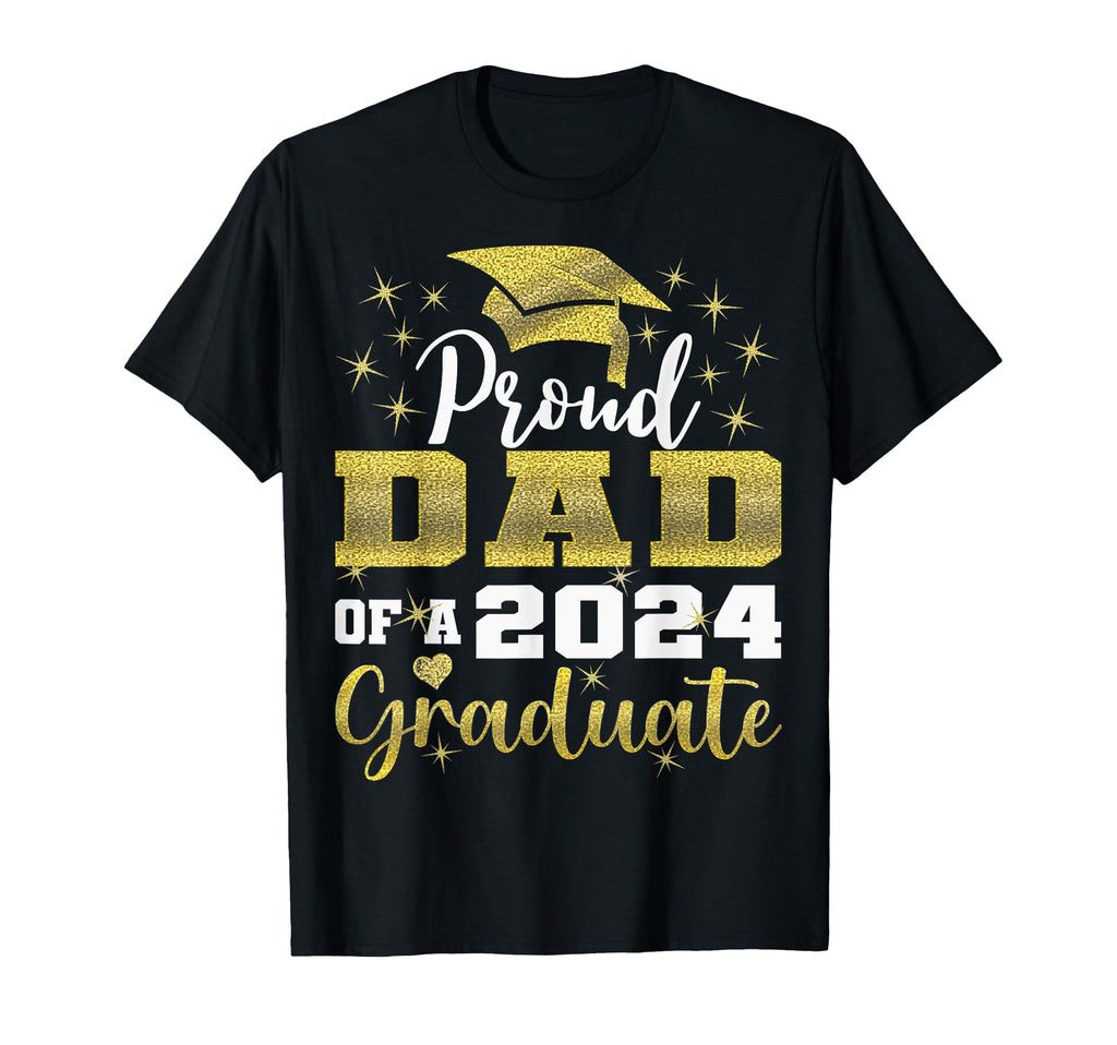 Super Proud Dad 2024 Graduate T-Shirt - Minimalist Print for Adults - T-Shirt, Sweatshirt, Hoodie
