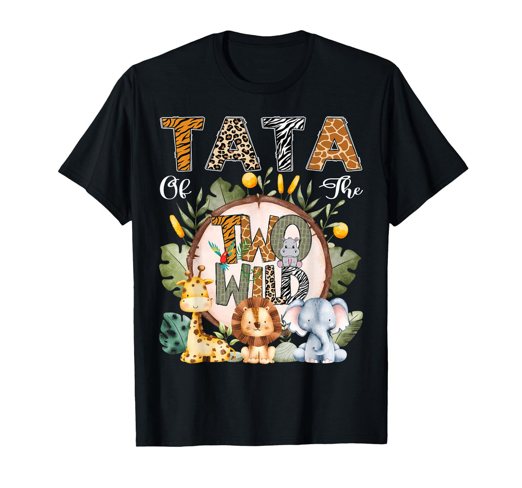 Tata Two Wild Animal Safari 2Nd Birthday T-Shirt - Unique Graphic Unisex - T-Shirt, Sweatshirt, Hoodie