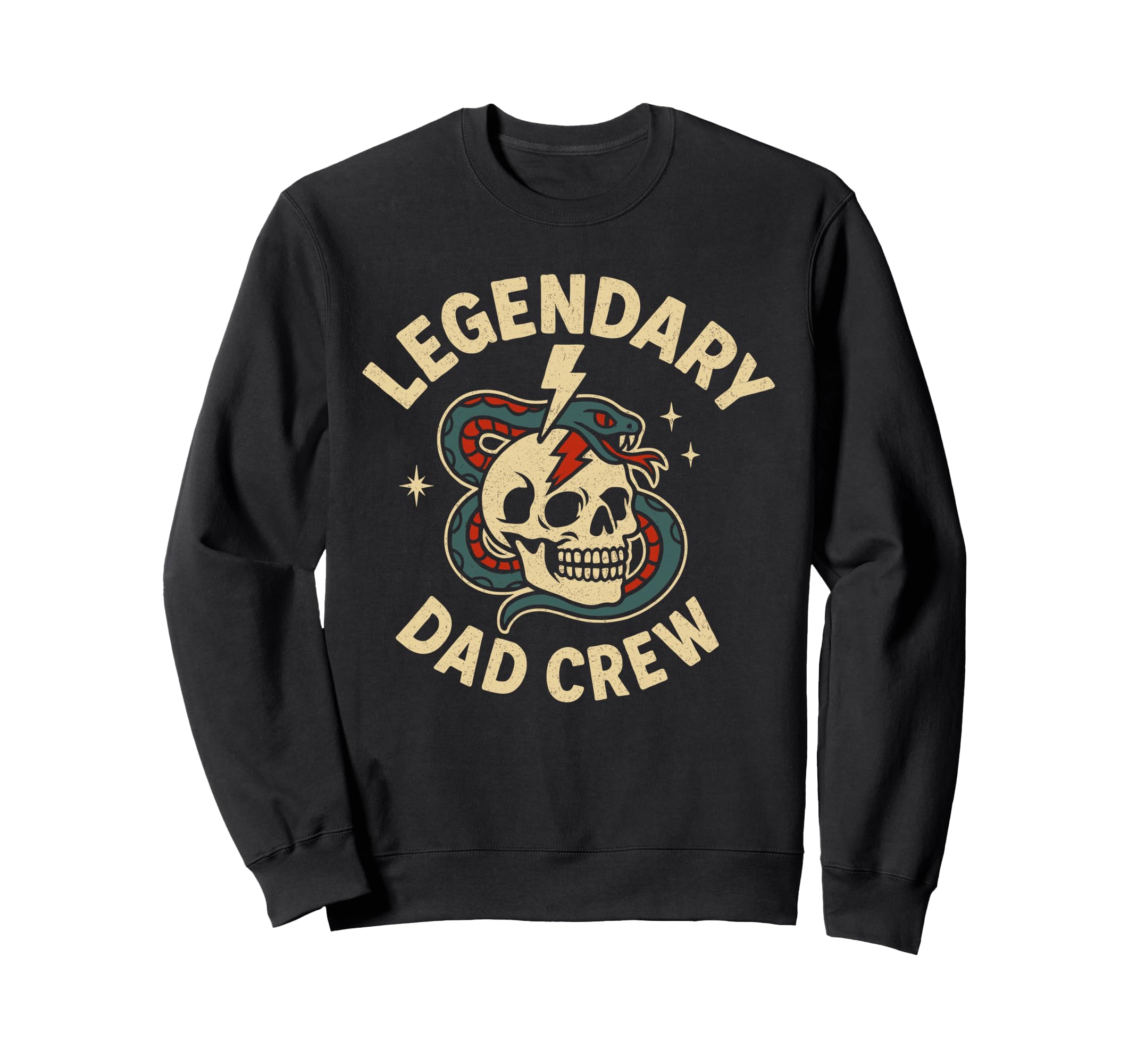 Legendary Dad Crew Best Papa Ever Sweatshirt - Streetwear Style Unisex - T-Shirt, Sweatshirt, Hoodie