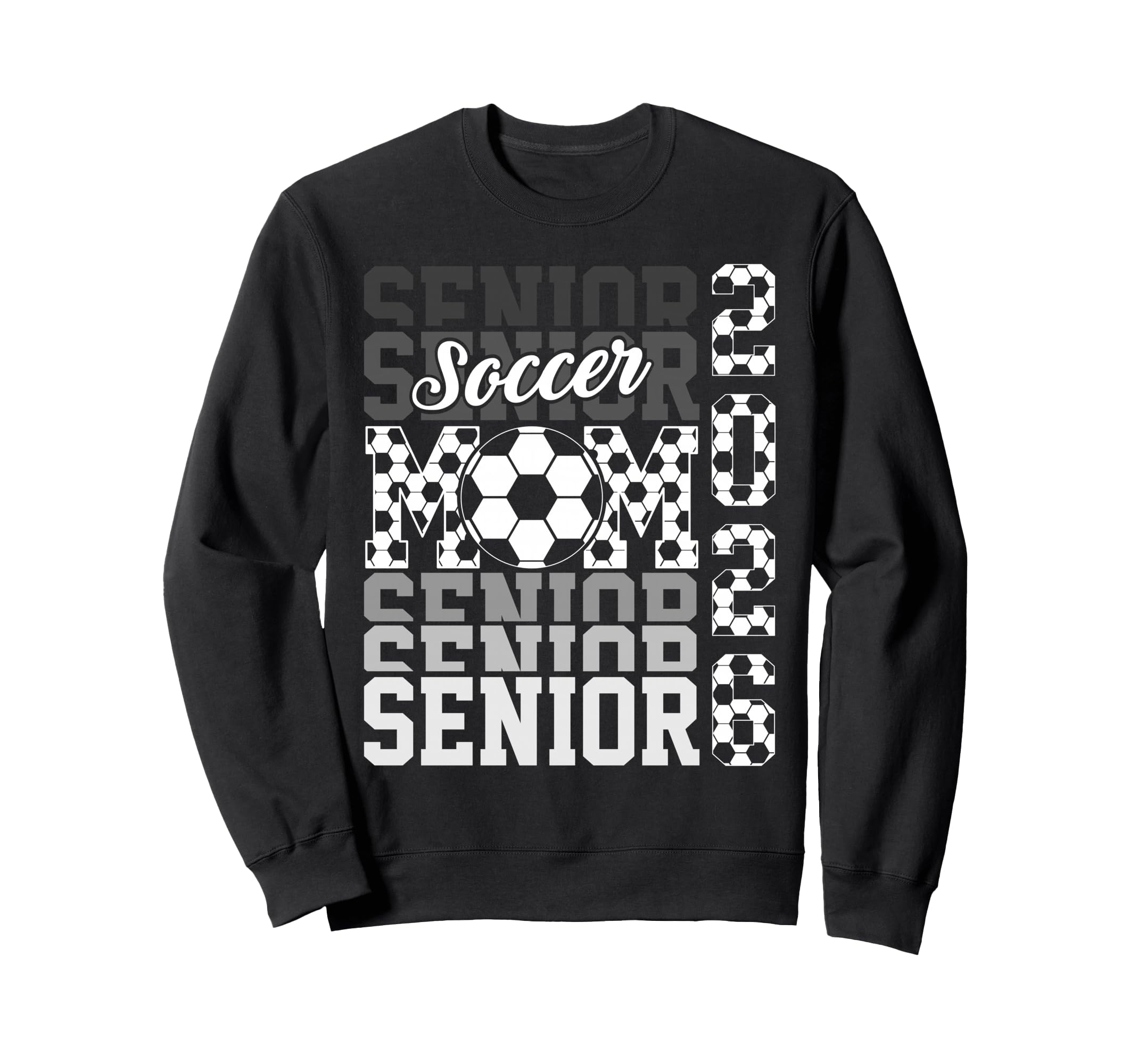 2026 Soccer Senior Mom Graduation Sweatshirt - Graphic Print for Adults - T-Shirt, Sweatshirt, Hoodie