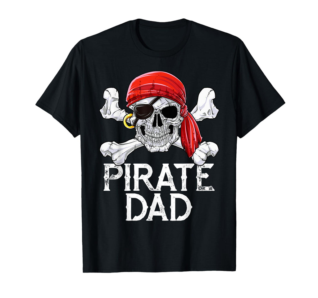 Pirate Dad Jolly Roger Flag Skull T-Shirt - Minimalist Print for Adults - T-Shirt, Sweatshirt, Hoodie