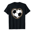 Soccer Heart Leopard Soccer T-Shirt - Novelty Apparel Unisex - T-Shirt, Sweatshirt, Hoodie