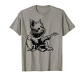 Dog Guitarist Guitar Westie Dad Mom T-Shirt - Trendy Graphic for Adults - T-Shirt, Sweatshirt, Hoodie