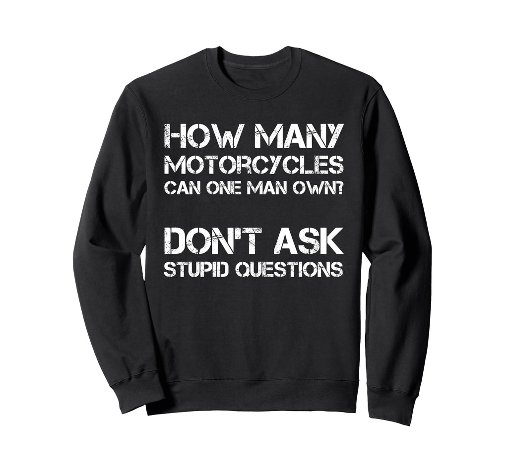 Funny Motorcycle Rider Riding Dad Sweatshirt - Minimalist Print Men Women - T-Shirt, Sweatshirt, Hoodie