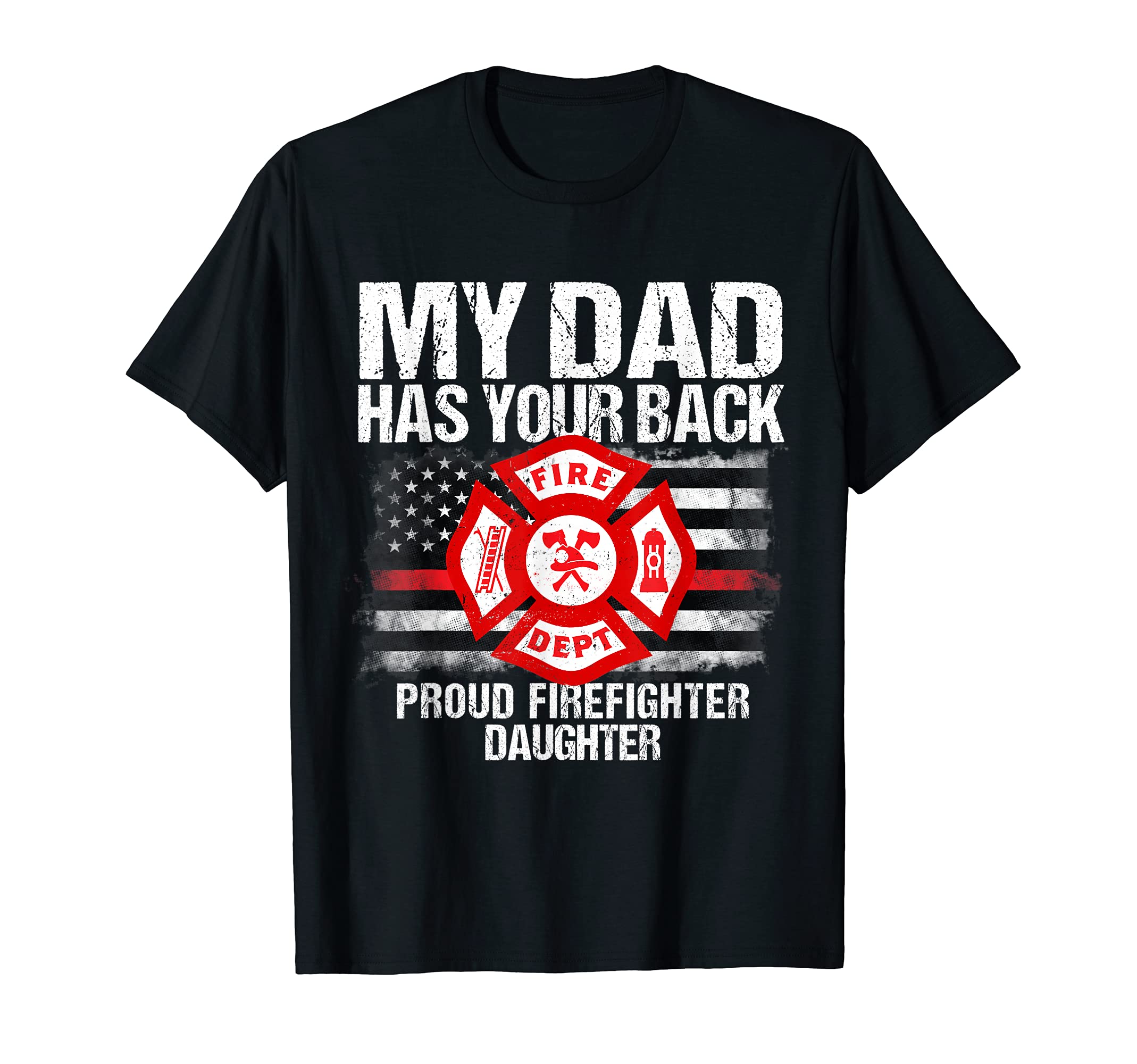 My Dad Has Back Firefighter Family T-Shirt - Aesthetic Graphic for Adults - T-Shirt, Sweatshirt, Hoodie