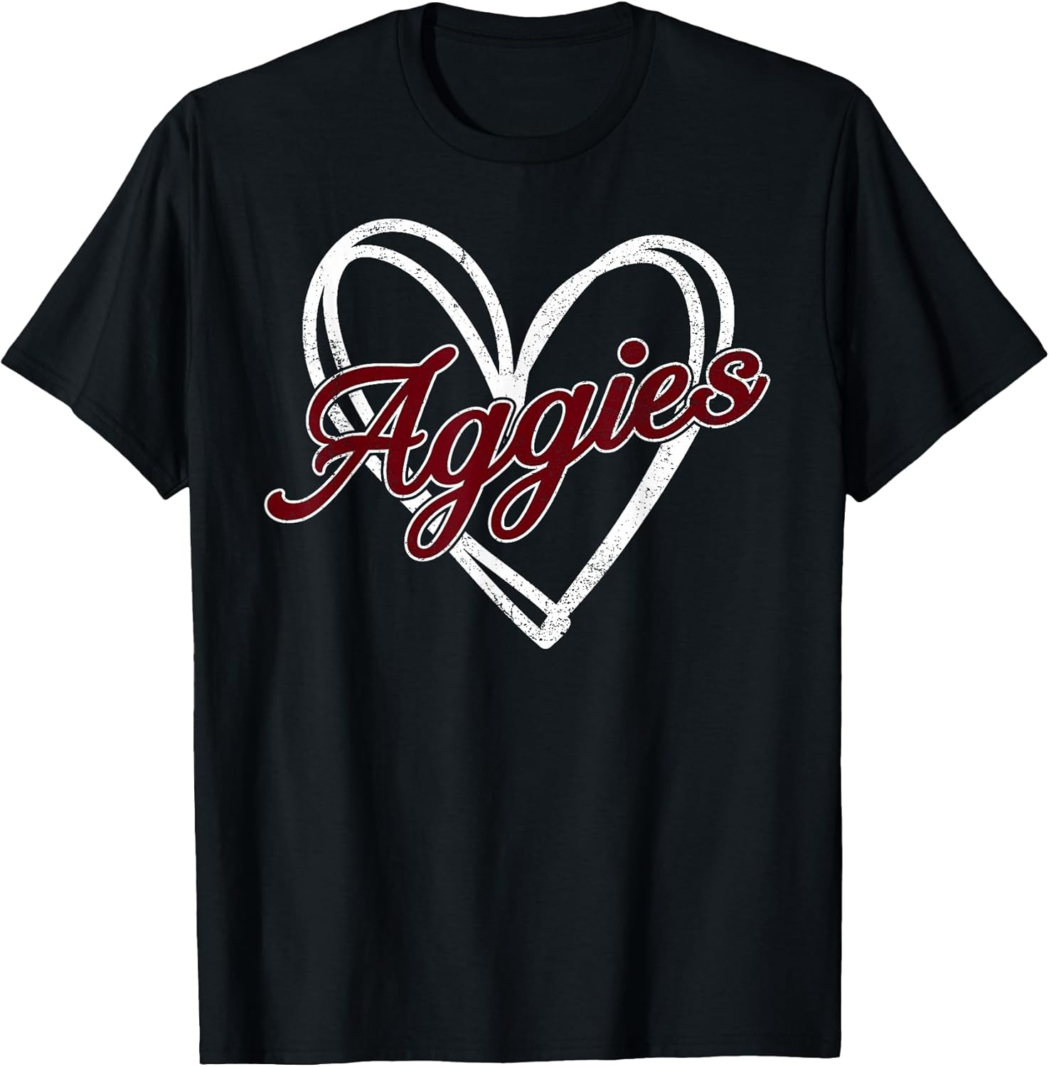 Retro Personalized Aggies-Heart Men Women - Adult & Kids T-Shirts, Sweatshirts & Hoodies apparel design preview 1