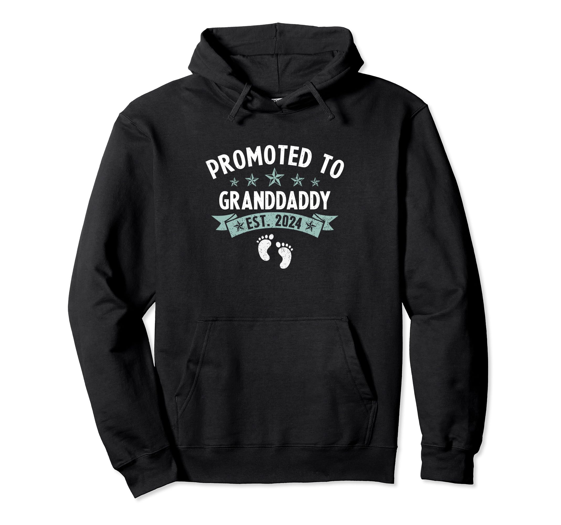 Promoted To Granddaddy Est 2024 Hoodie - Fun Novelty Design for Adults - T-Shirt, Sweatshirt, Hoodie