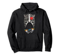 Skeleton Pregnancy Twins Pirate Hoodie - Fun Novelty Design for Adults - T-Shirt, Sweatshirt, Hoodie