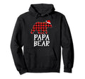 Papa Bear Family Group Matching Red Hoodie - Novelty Apparel for Adults - T-Shirt, Sweatshirt, Hoodie