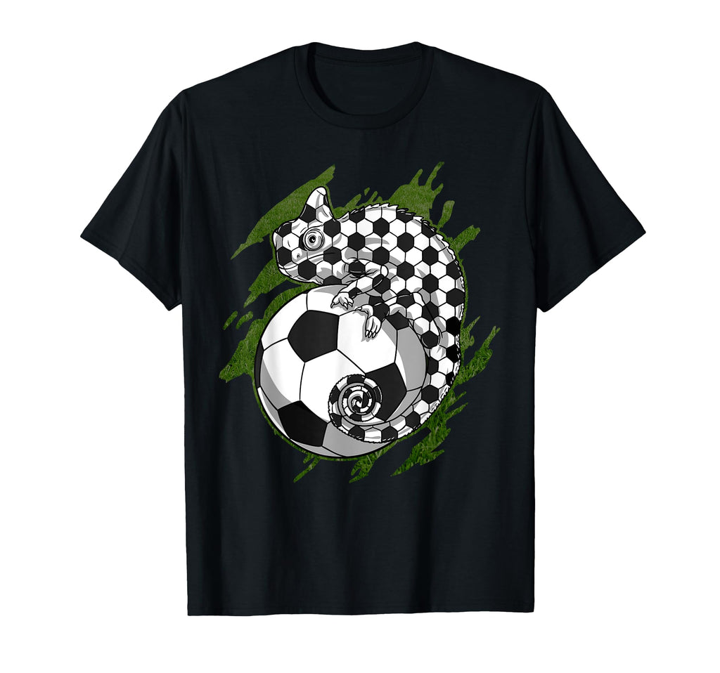 Chameleon Soccer Player Ball Dad T-Shirt - Casual Everyday Wear Unisex - T-Shirt, Sweatshirt, Hoodie